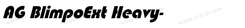 AG BlimpoExt Heavy字体转换